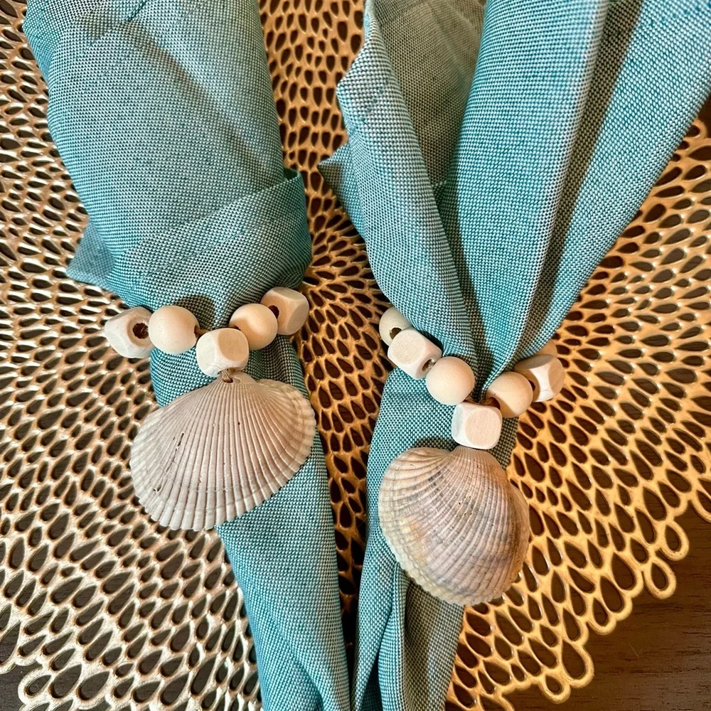 Handmade Seashell Napkin Rings - Picture 2 of 3